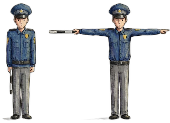 ორივე ხელი განზე